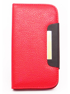 Capa Case Carteira Vermelho com Preto Samsung Galaxy Grand Duos GT-i9080 ou GT-i9082