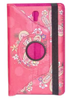 Capa Case Giratria 360 Pink Estampa Borboleta Tablet Samsung Galaxy Tab S 8.4 Modelos SM-T700N, SM-T705M ou SM-T701