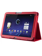 Capa Couro VERMELHA p/ Tablet Motorola Xoom 10.1 + Pelicula