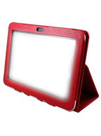Capa Couro Vermelha Samsung Galaxy Tab 10.1 P7500 P7510+Pelicula