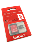 Cart�o de Mem�ria SanDisk Micro SDHC 8Gb + Adptador Original