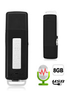 Mini Micro Gravador Digital de Voz ou udio Espio USB Pen Drive com Memria de 8Gb - cor Preto V3